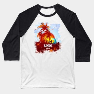 Bimini Bahamas Sunset Baseball T-Shirt